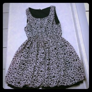 Violet Leopard Print Short Cocktail Dress