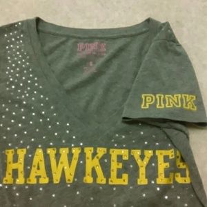 Small, Hawkeyes, PINK short sleeve shirt