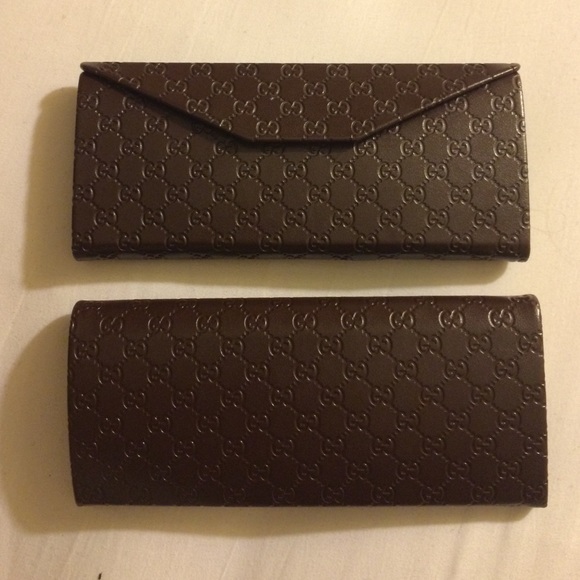 Gucci leather sunglass case