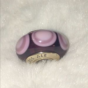 PANDORA PURPLE STEPPING STONES MURANO GLASS CHARM