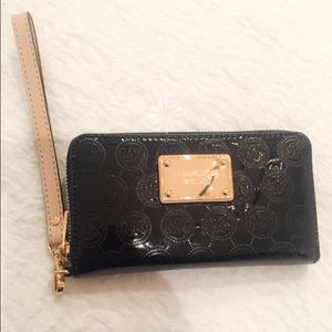 Black Michael Kors wristlet wallet