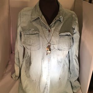 Motherhood Maternity Light Denim Blouse