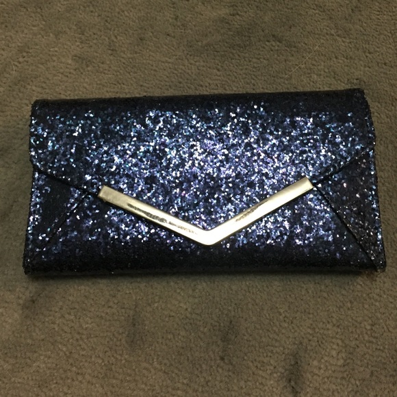 Blue Glitter Wallet NWOT