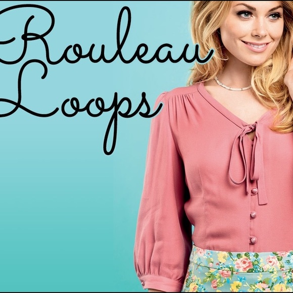 🎀Vintage Silk Blouse with Rouleau Loop Buttons