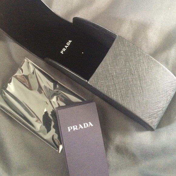 Prada leather sunglass case