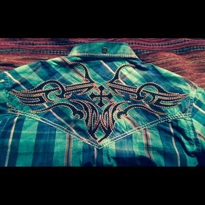 Roar Signature Button Up Mens Large