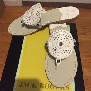Jack Rogers Georgica white Sandals. Size 7