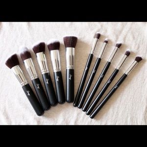 Stenny Cosmetics 10pcs kabuki&precision brush set