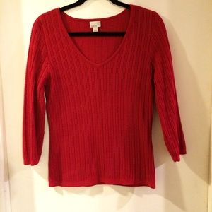 Caslon V-Neck 3/4 sleeve Sweater