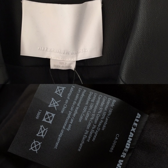 BNWT Alexander Wang hybrid moto blazer leather - Picture 3 of 4