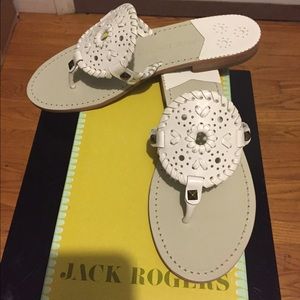 Jack Rogers White leather Sandals. Size 7