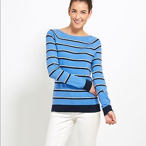 Vineyard Vines Regatta Striped Boatneck Sweater