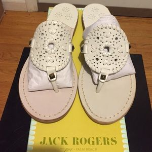 Jack Rogers white leather sandals. Size 7.5