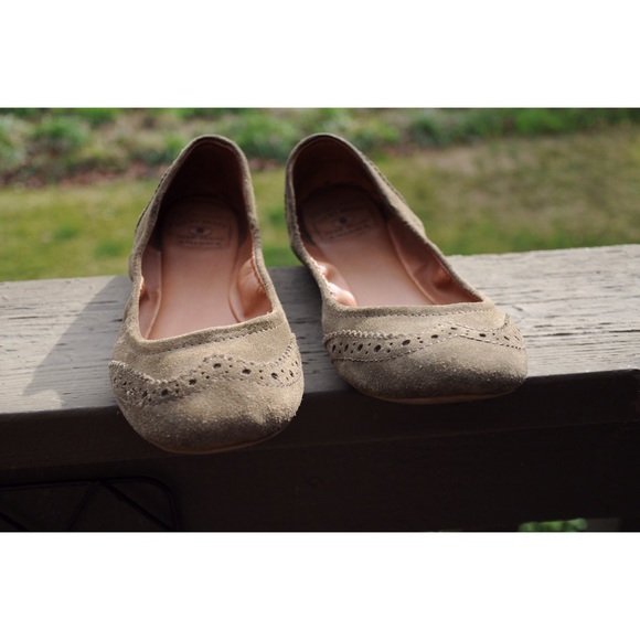 Suede, Olive, Lucky Brand Flats