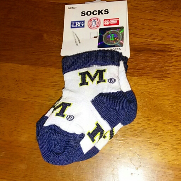Baby Michigan Wolverines Socks