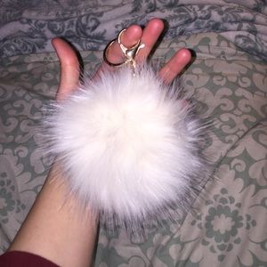 Furry ball key chain