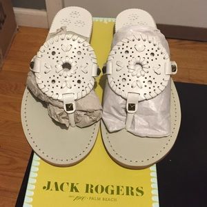 Jack Rogers White leather sandals. Size 8