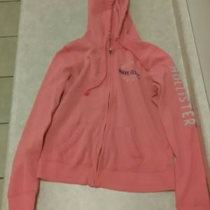 Pink Hollister Zip-Up Hoodie