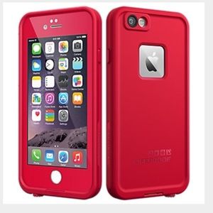 Red lifeproof iPhone 6 6s case
