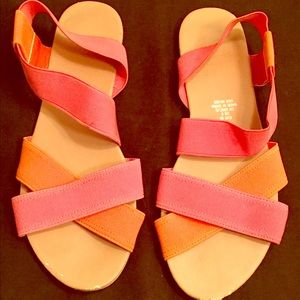 Strapped Elastic Sandals