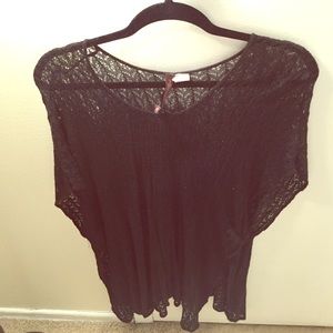 Black light weight knit top
