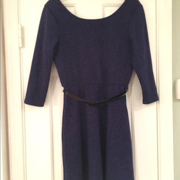 Navy blue  black cheetah print dress.