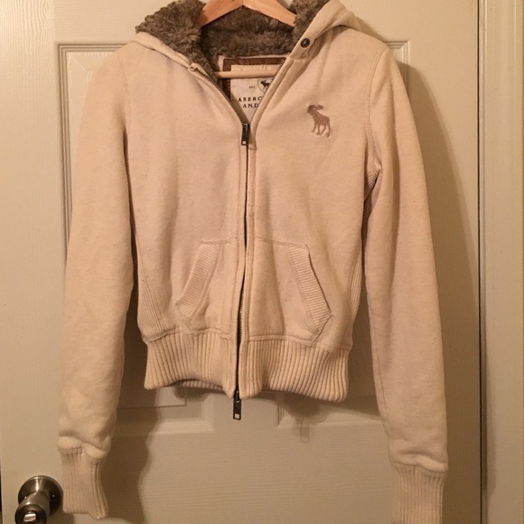 Faux fur lined A&F jacket