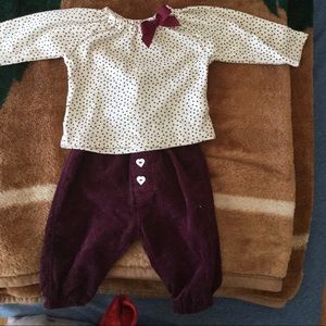 Newborn H&M pants and shirt set NEVER WORN