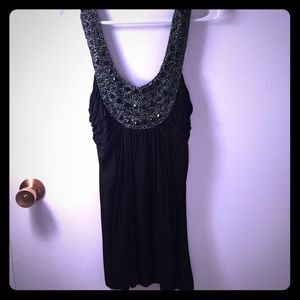 Black beaded tank top