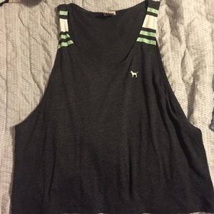 VS PINK grey muscle tee