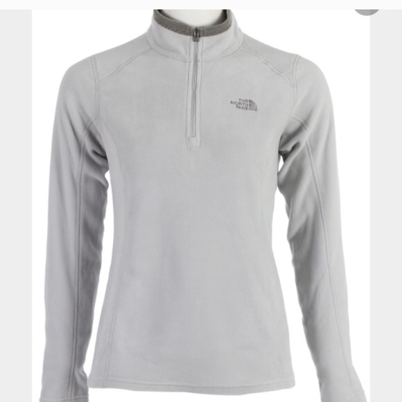 EUC GRAY NORTH FACE HALF ZIP FLEECE SIZE SMALL