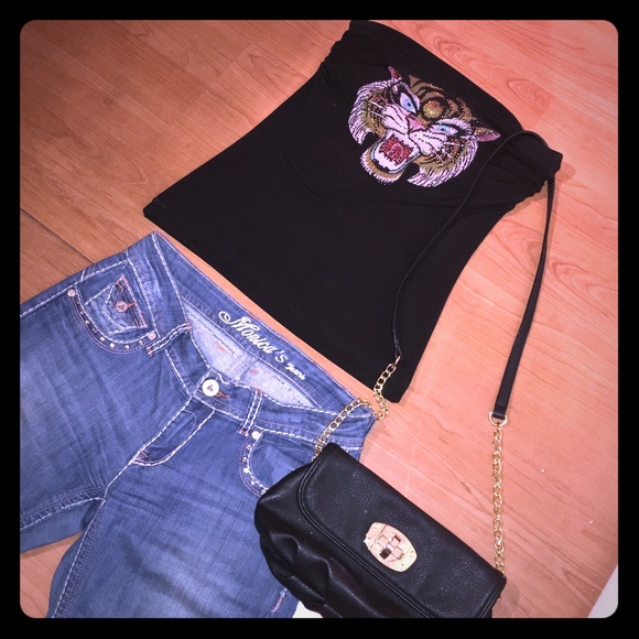 Tiger bite tube top
