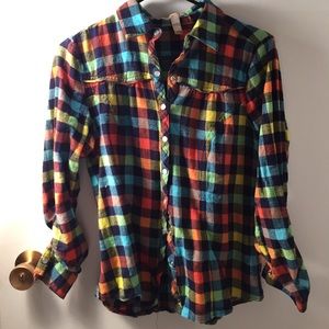 Plaid flannel top