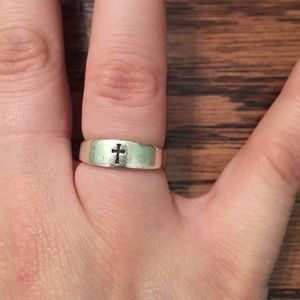 James Avery cross promise ring