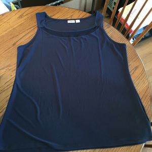 Silky tank top. Color: Navy blue. Never worn.