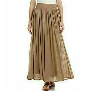 Pleated Maxi Skirt