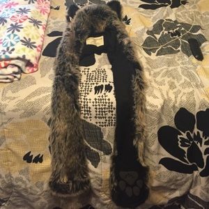 Grey wolf spirit hood