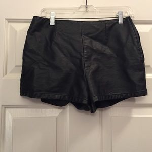 Faux Leather Shorts