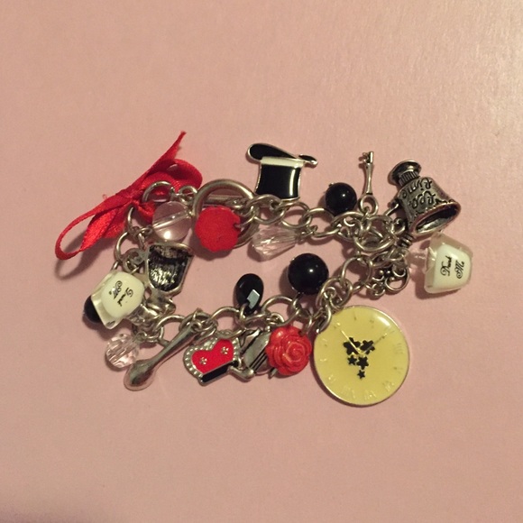Adorable Alicia and wonderland charm bracelet