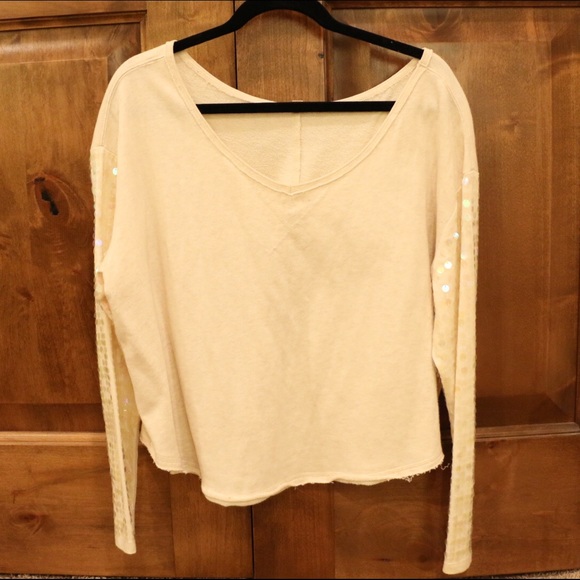 Free People Long Sleeve with Sequins