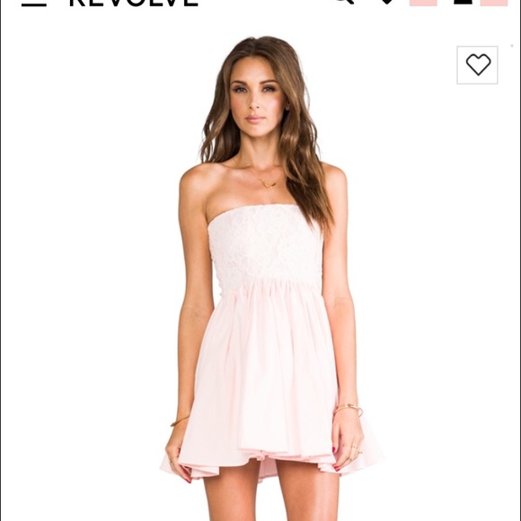 Light pink strapless dress