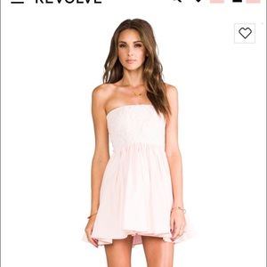 Light pink strapless dress