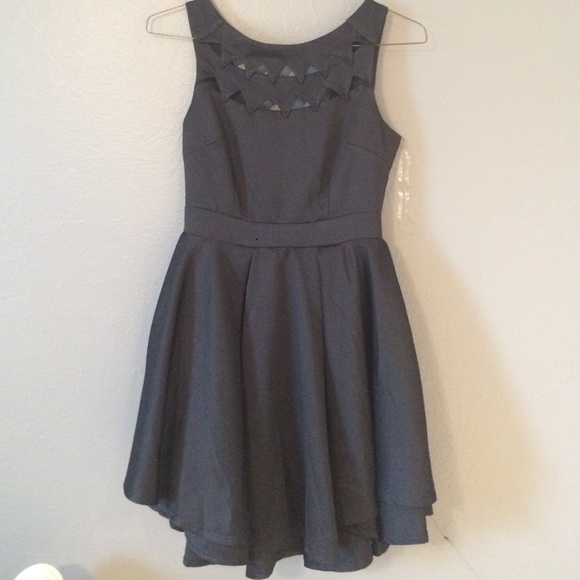 black dress with open back