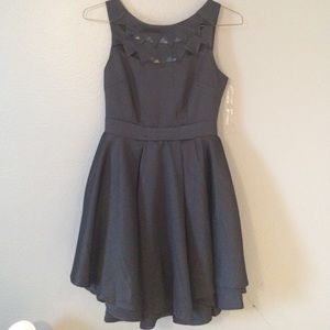 black dress with open back