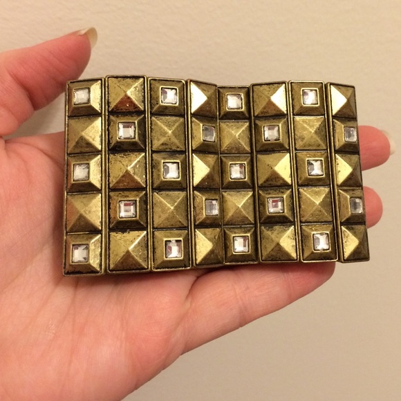 NEW Studded Cuff Bracelet with Gems - Picture 2 of 3