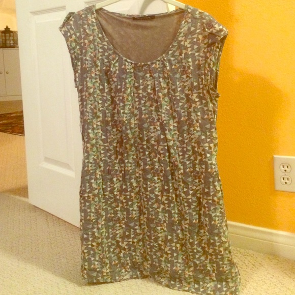 Geometric print cotton dress