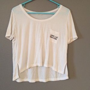 Brandy 'Melville white crop top