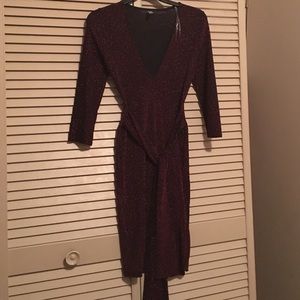 Burgundy red spandex dress