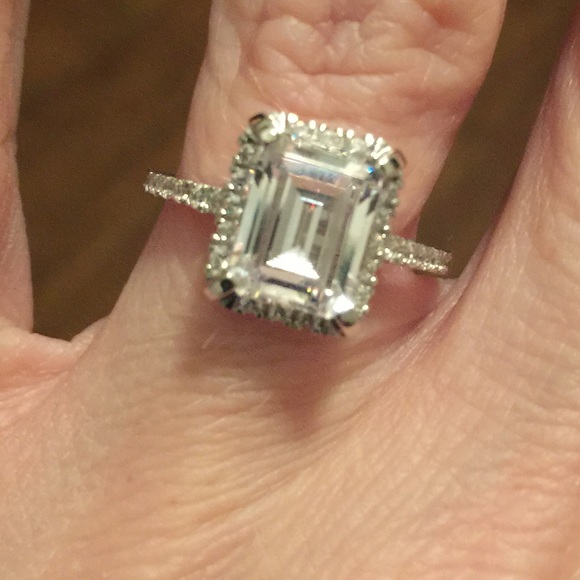 CZ emerald cut ring