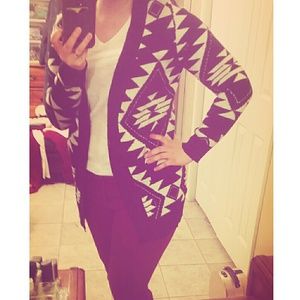 Chunky, Knit Open Front Sweater